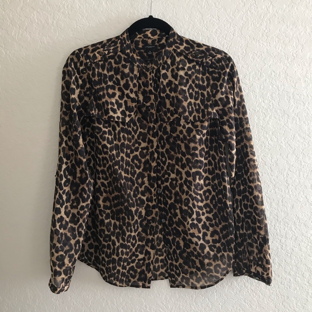 Ann Taylor LOFT Leopard Blouse